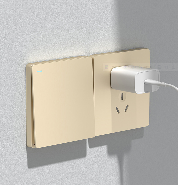 International Electrician 86 Household Gold Belt USB Panel Multi hole Concealed 16a One Open Five hole Wall Switch Socket